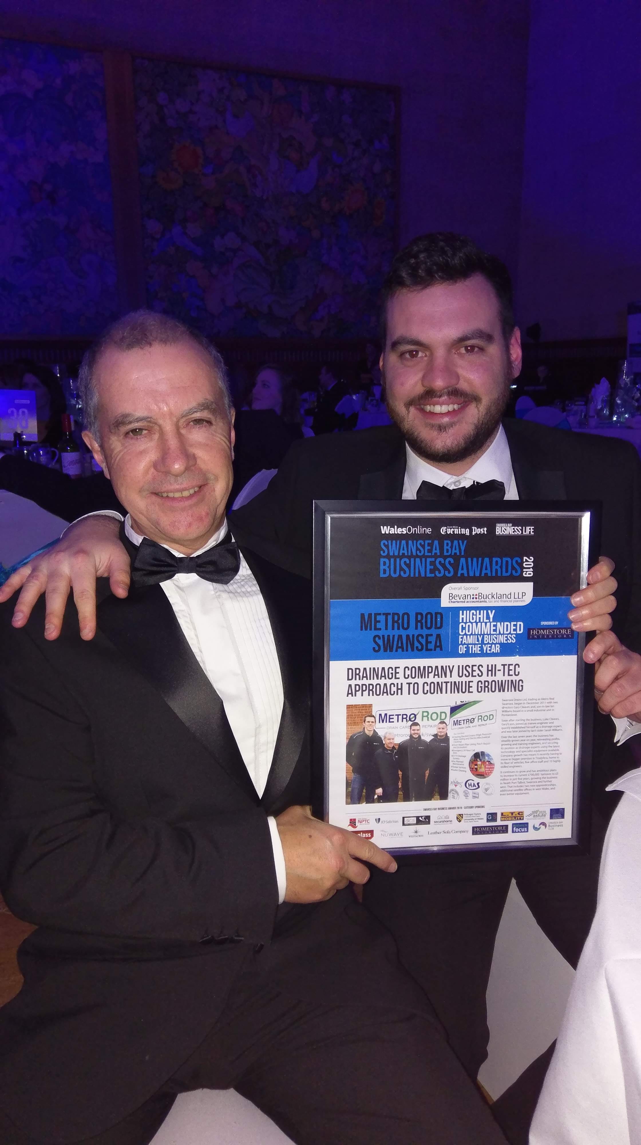 Highly Commended At The Swansea Bay Business Awards 2019