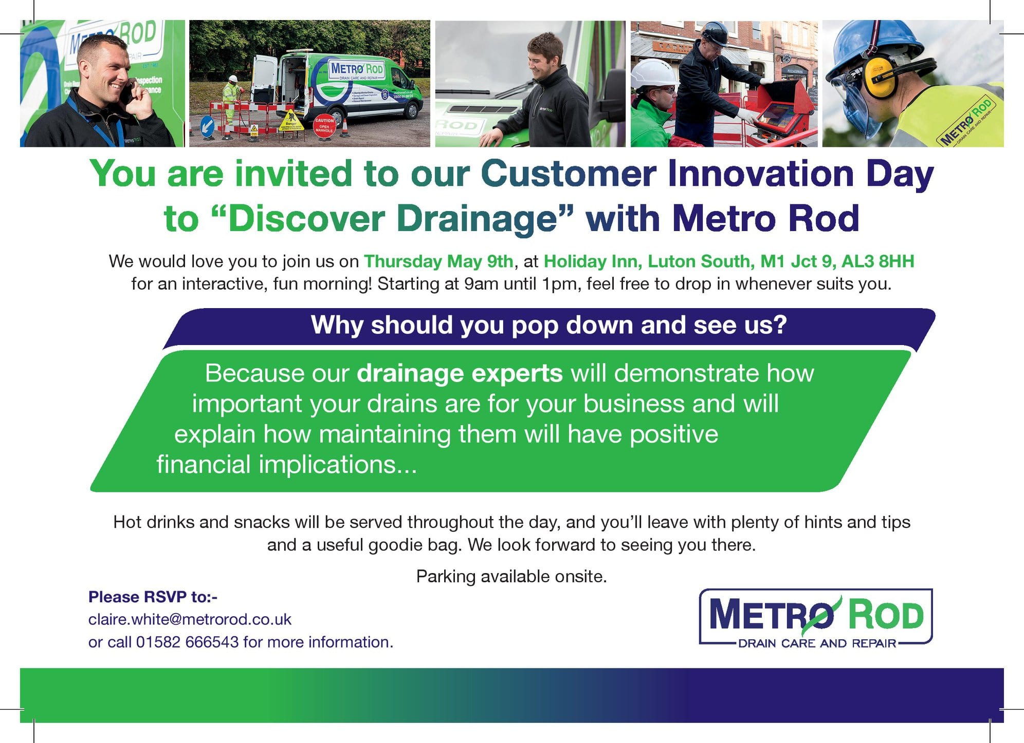 Join Metro Rod Bedford At Our Open Day On May 9th…